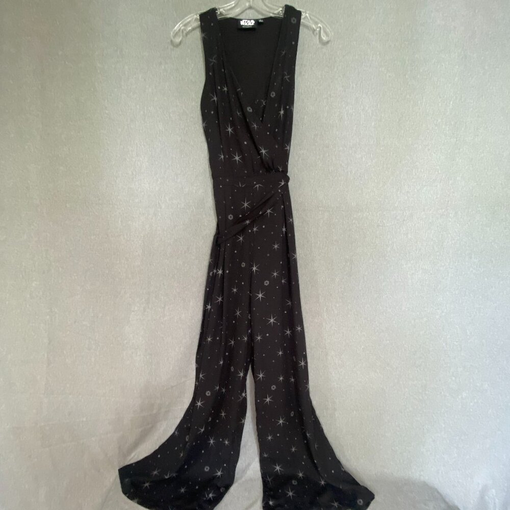 Star Wars Her Universe Black Celestial Jumpsuit Romper Wide Leg Size Small